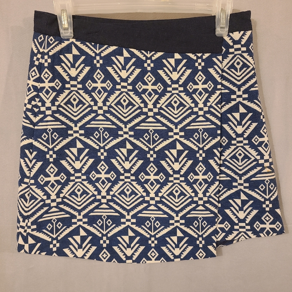 Tobi Blue Tribal Print Skirt